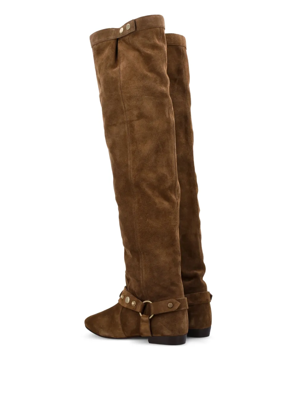 ISABEL MARANT Selize suede buckle boots Brown