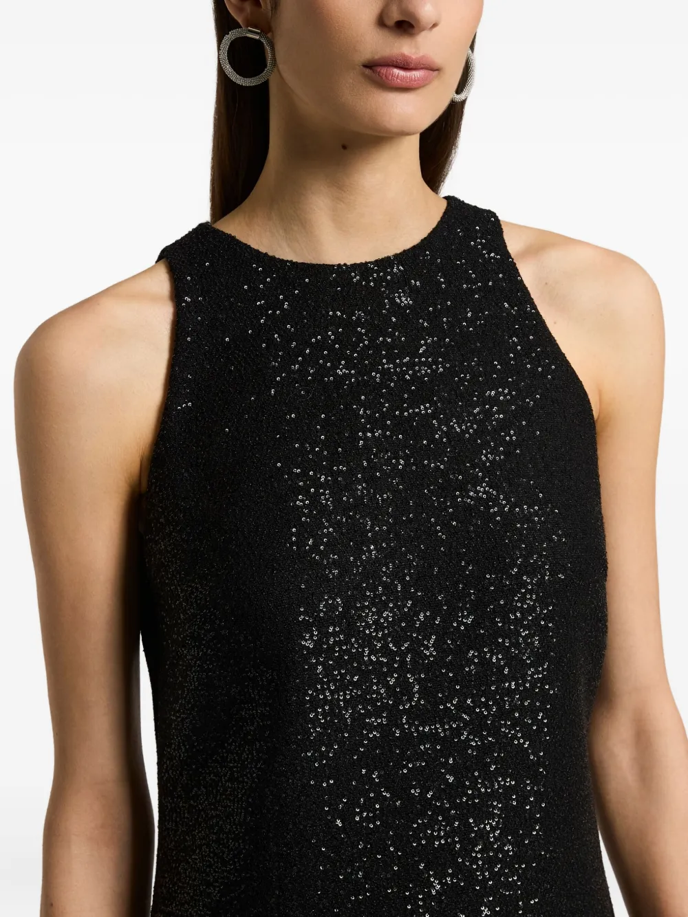Peserico Jurk met pailletten Zwart