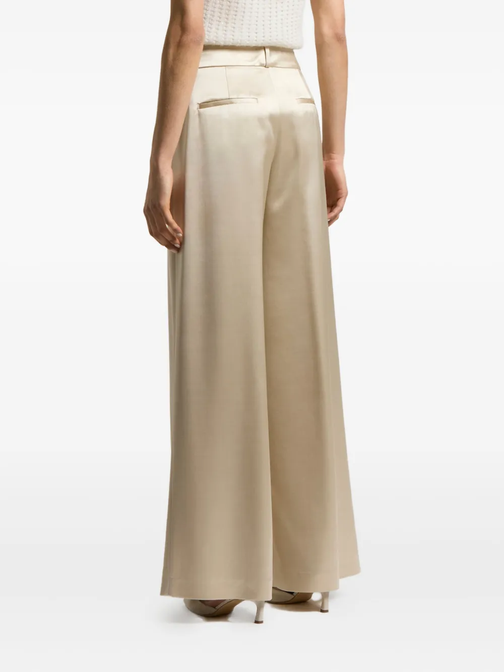 Peserico Satijnen broek Beige