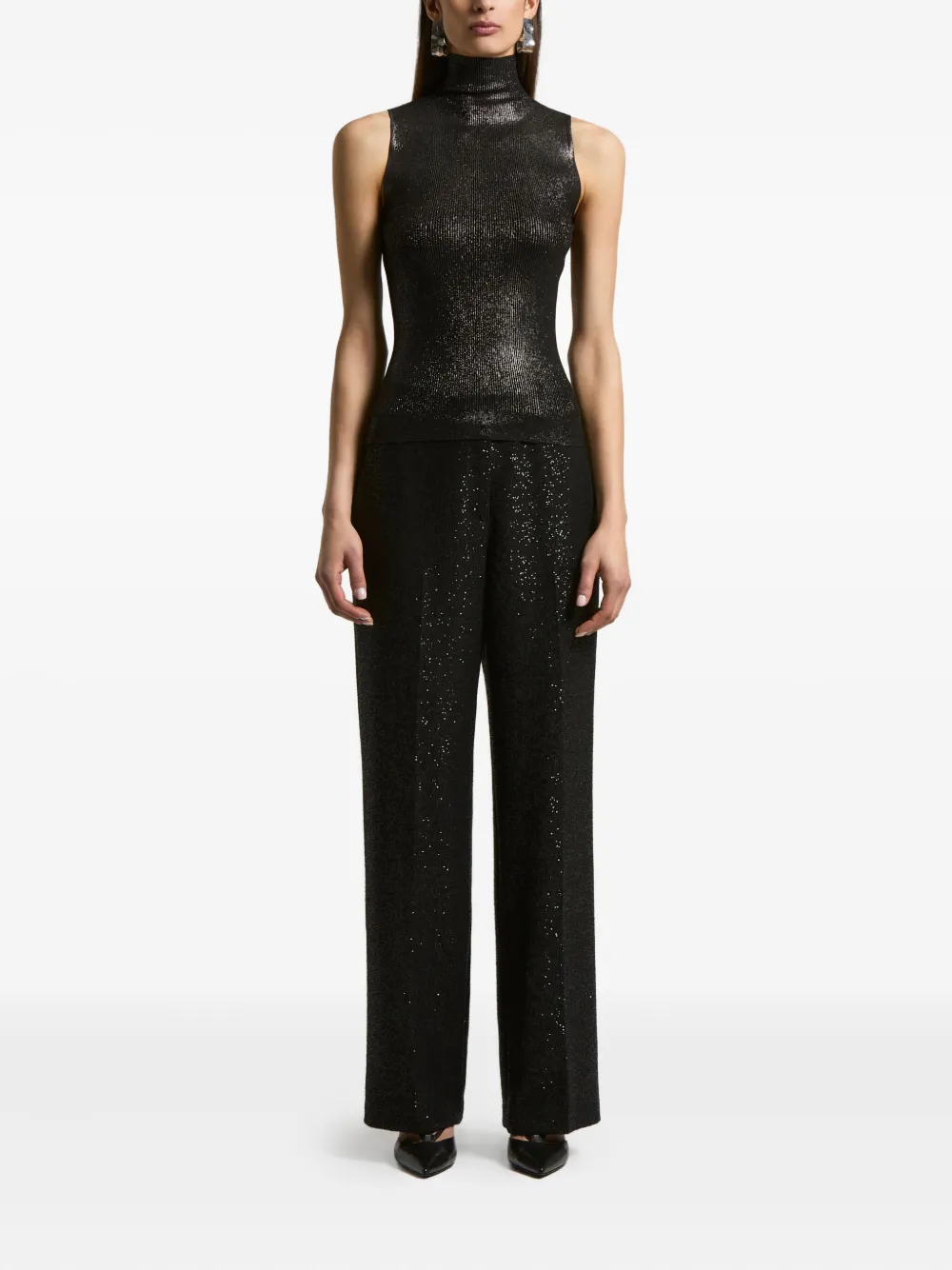 Peserico metallic-effect ribbed sleeveless vest | Vests & Tank Tops | Image 2