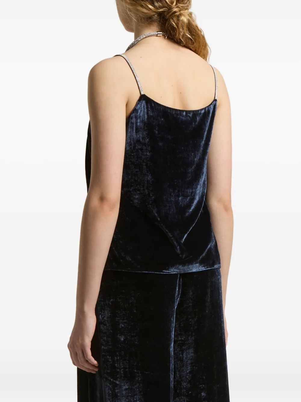 Peserico Fluwelen top Blauw