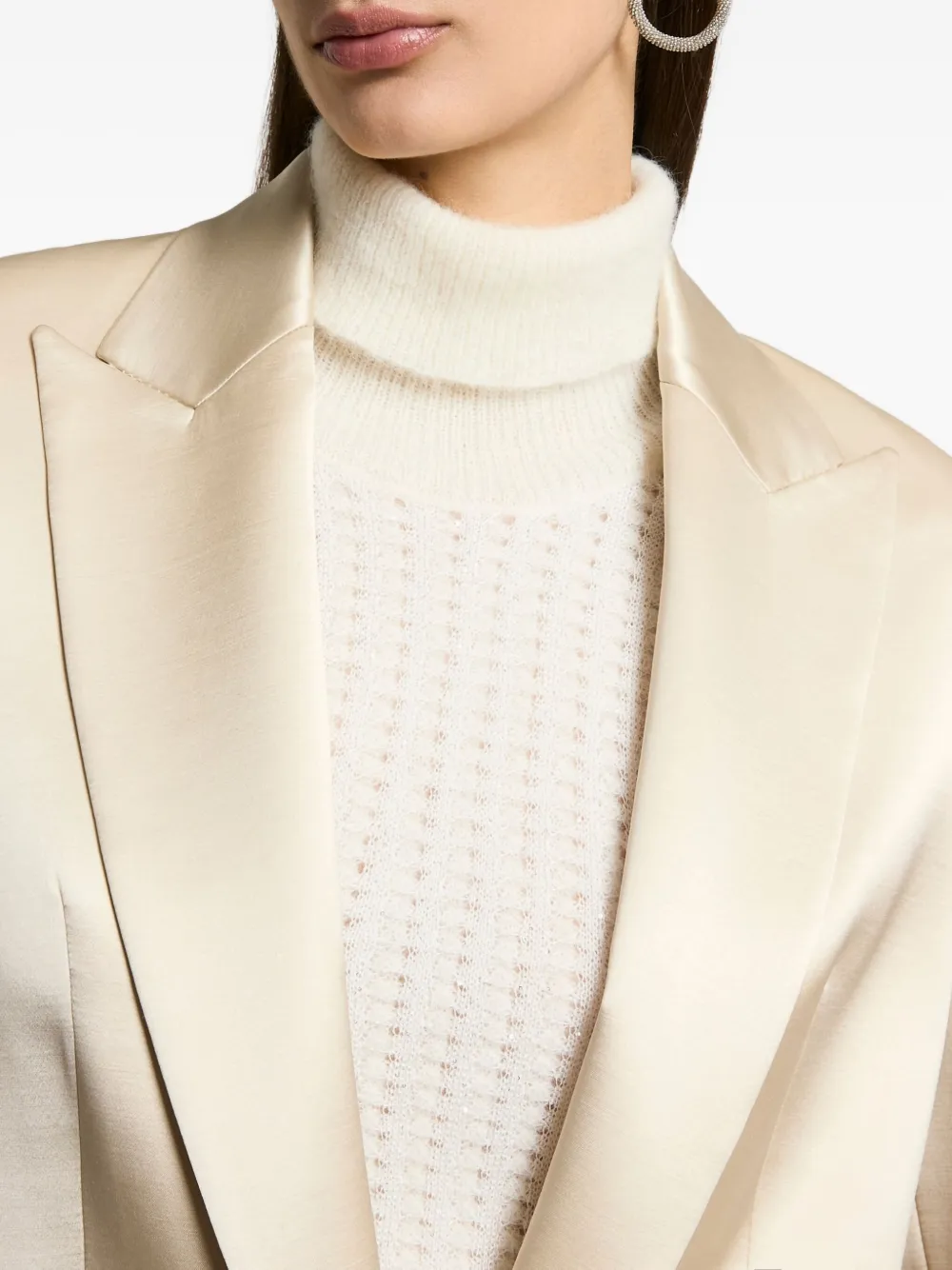 Peserico Single-breasted Blazer In Neutral