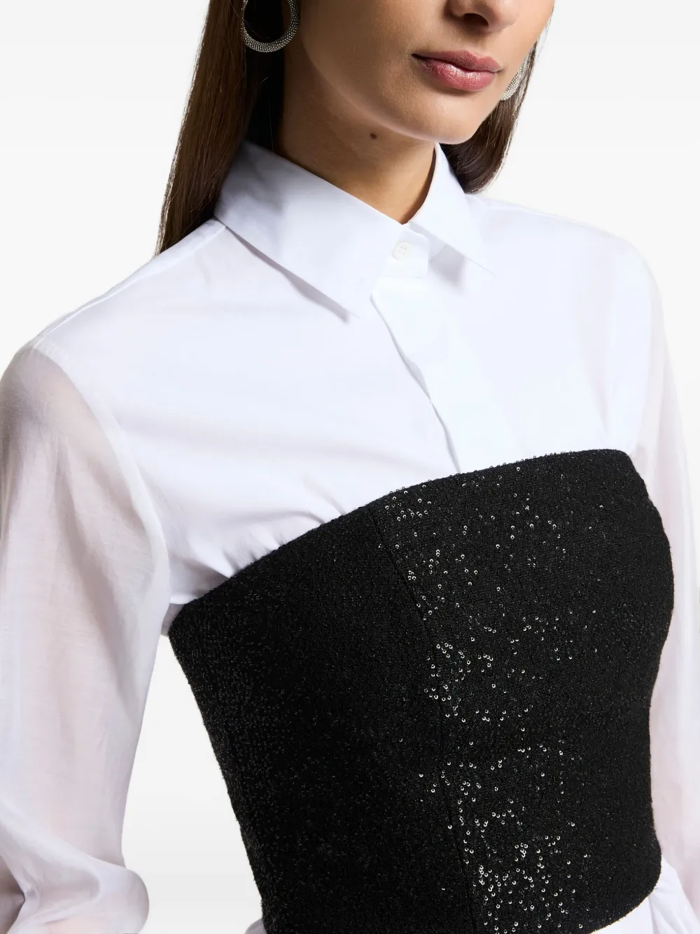 Peserico Top verfraaid met pailletten Wit
