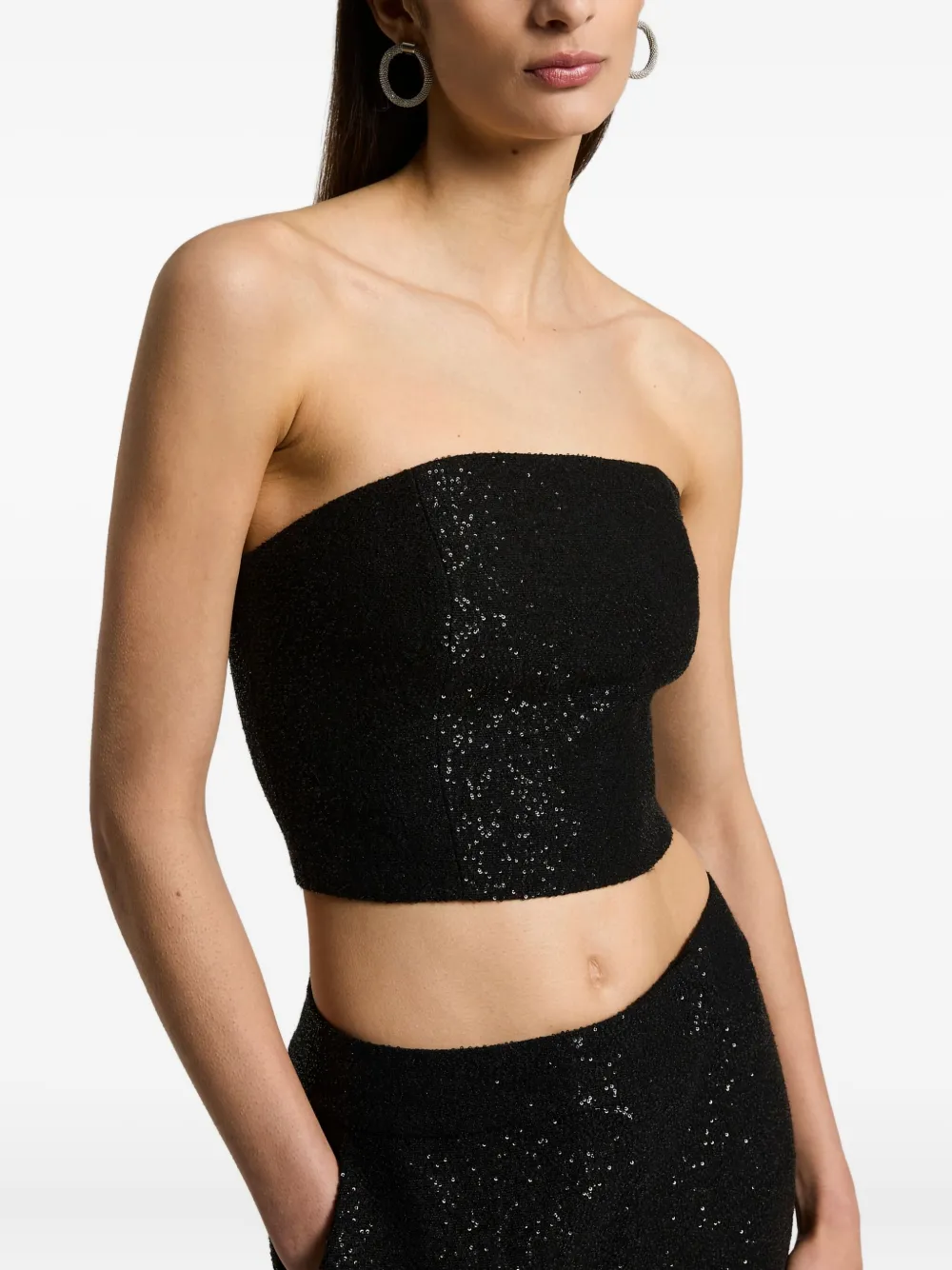 Peserico Top verfraaid met pailletten Wit