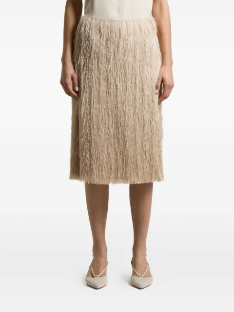 Peserico fringe-detail midi skirt