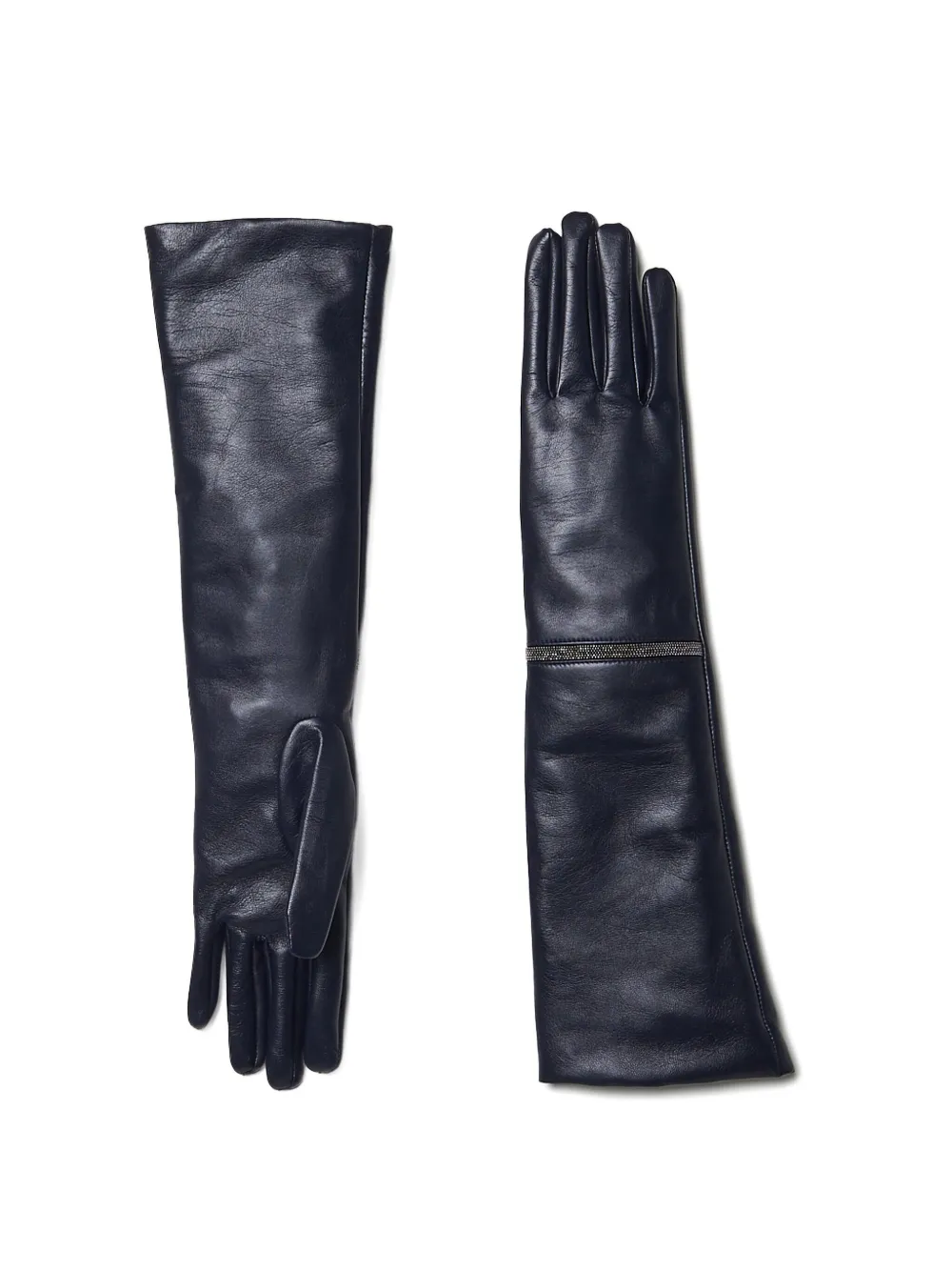 Peserico long leather zip-detail gloves | Image 2