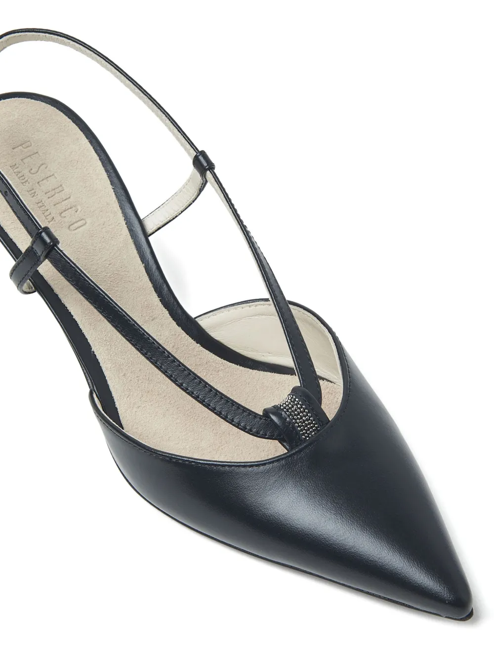 Peserico Slingback pumps met puntige neus Zwart