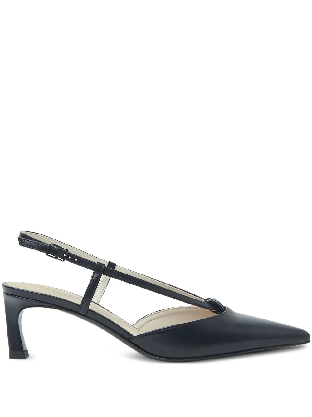 Peserico Slingback pumps met puntige neus Zwart