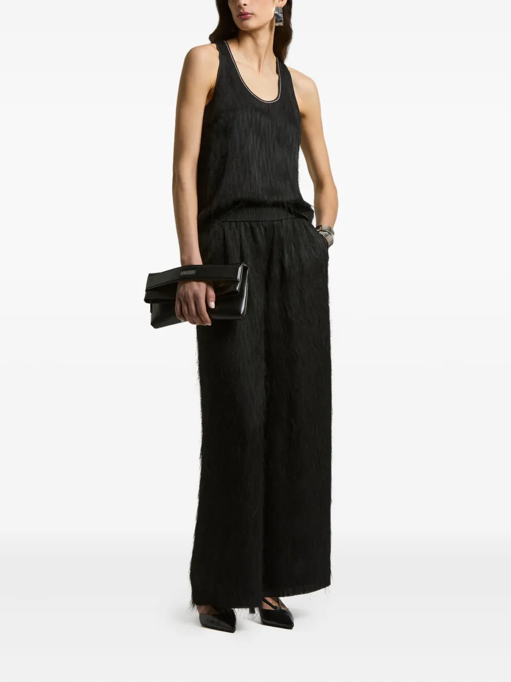 Peserico Top met racerrug Zwart