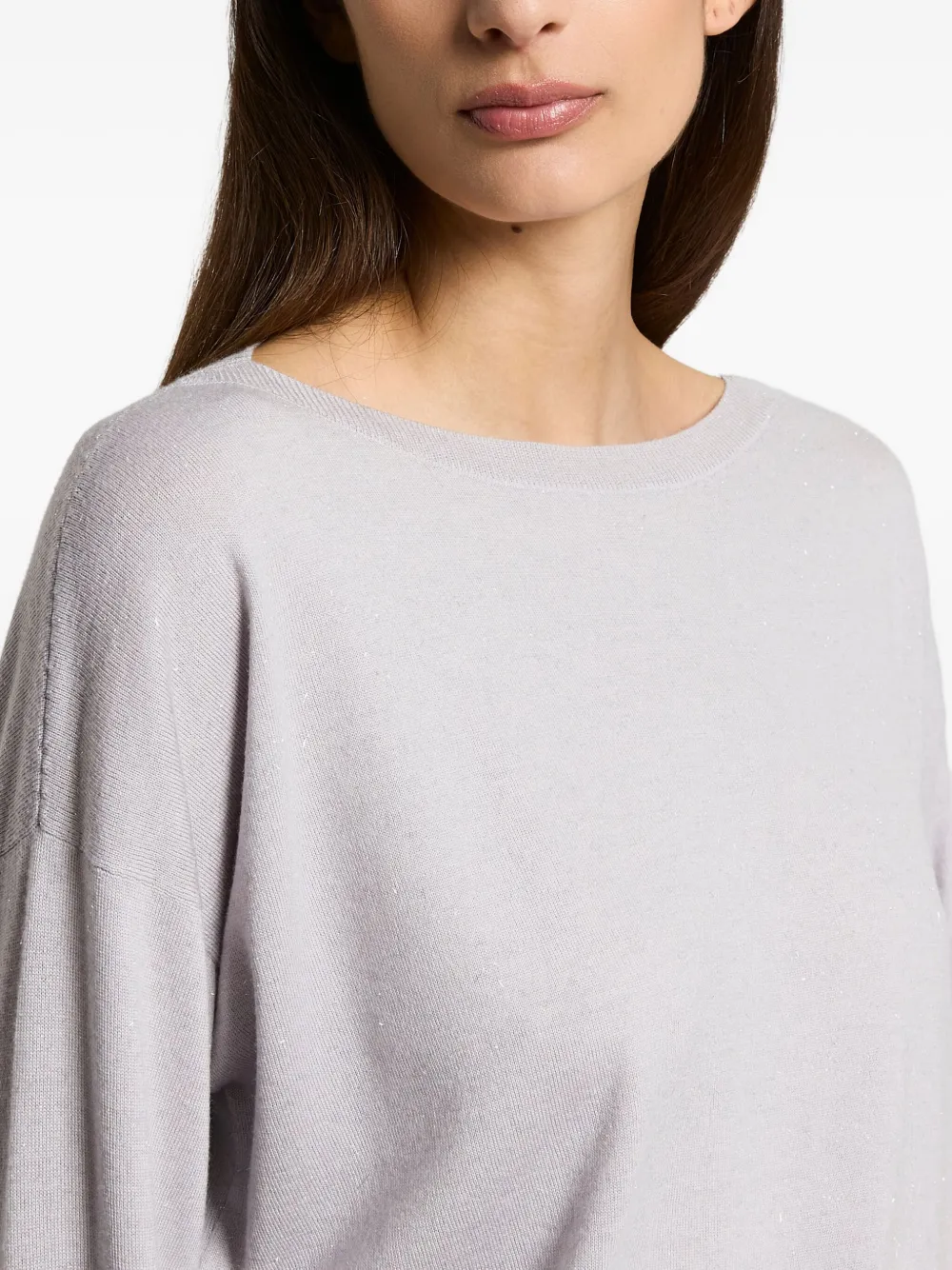 Peserico Crew-neck Sweater In Gray
