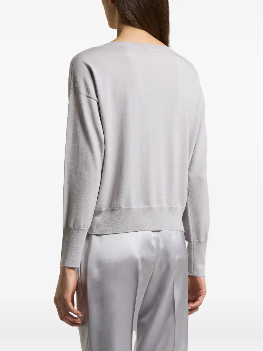 Peserico Crew-neck Sweater In Gray