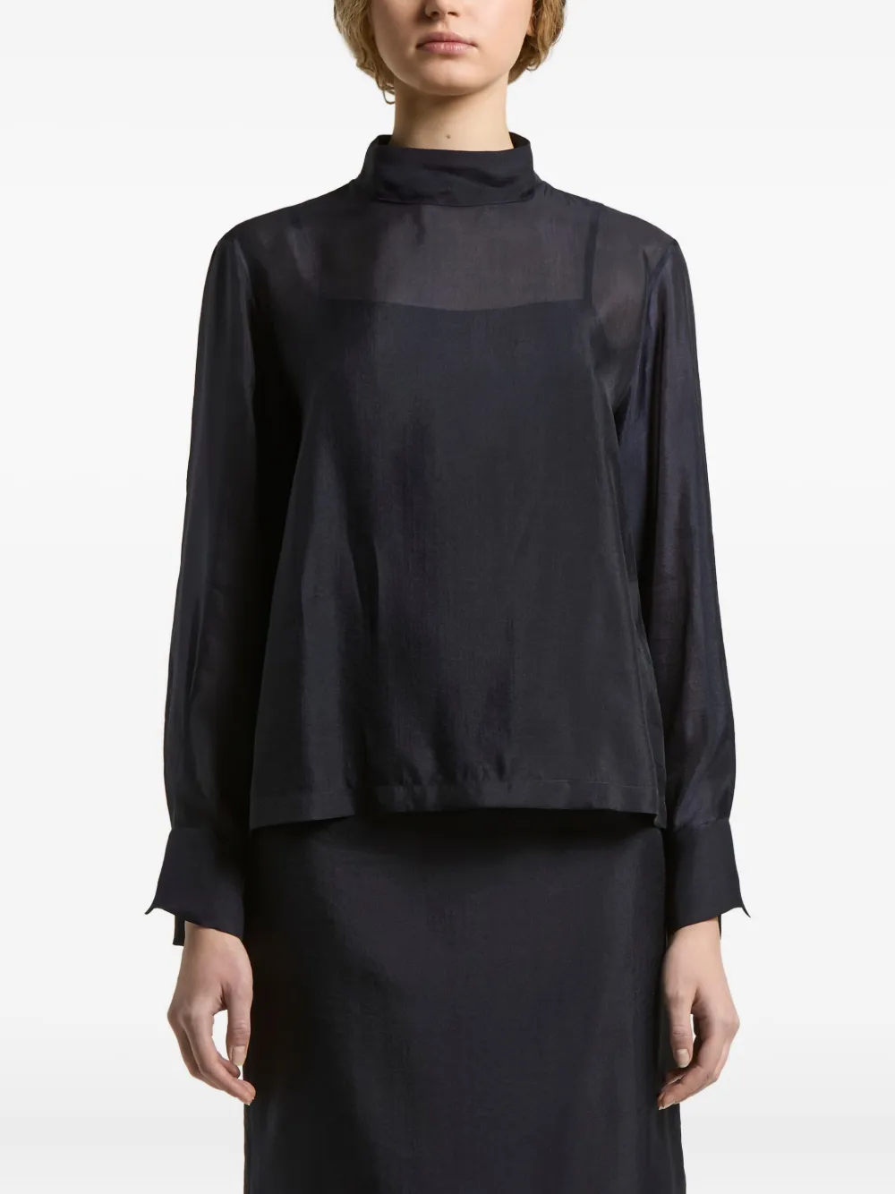 Peserico high-neck long-sleeve top | Blue | Image 1