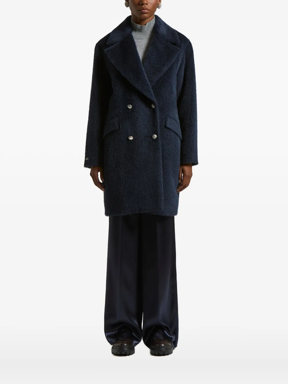 Peserico double-breasted coat | Blue | Image 1