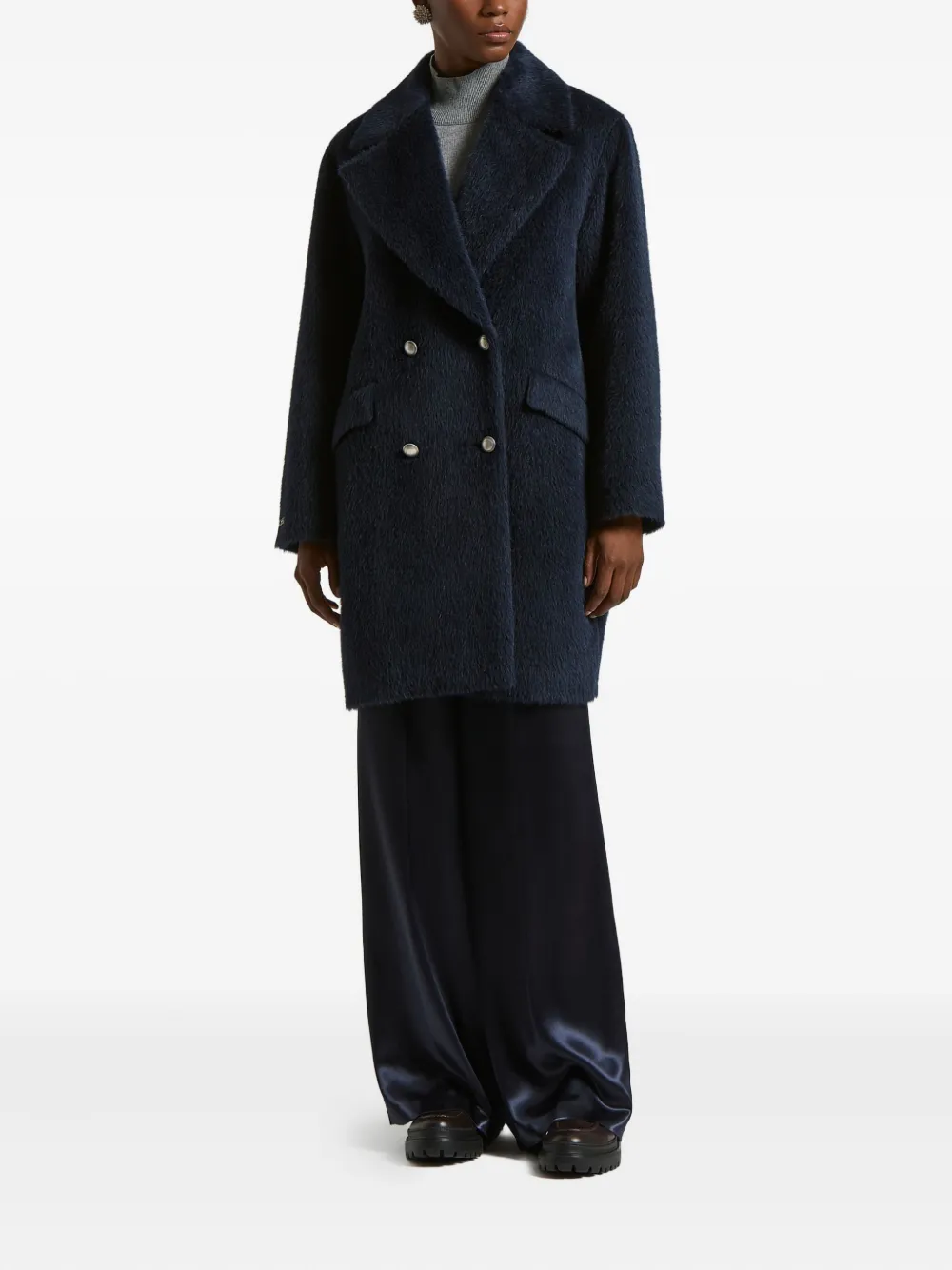 Peserico double-breasted coat | Double Breasted & Peacoats | Image 2