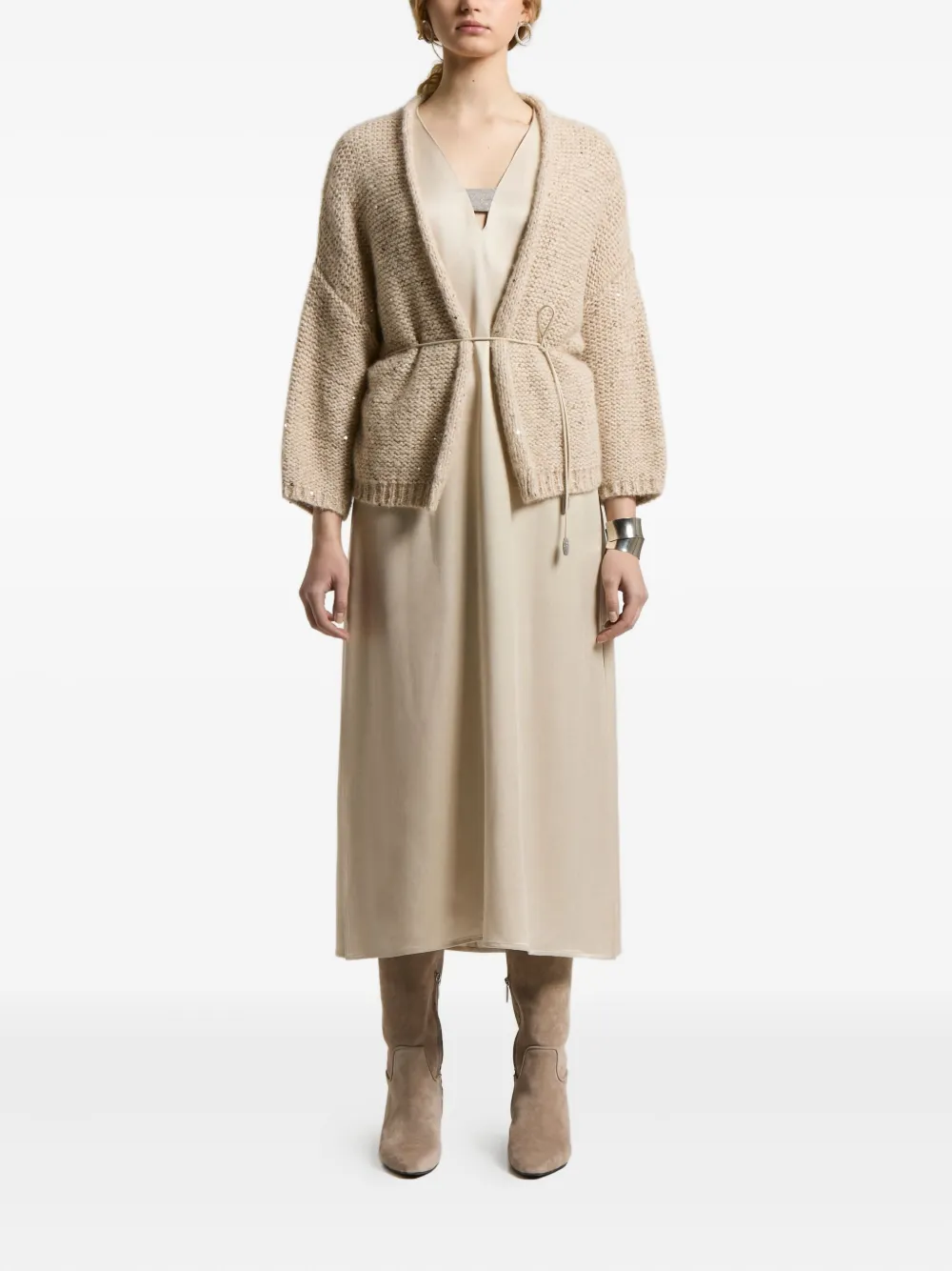 Peserico sequin-embellished belted cardigan | Cardigans | Image 2