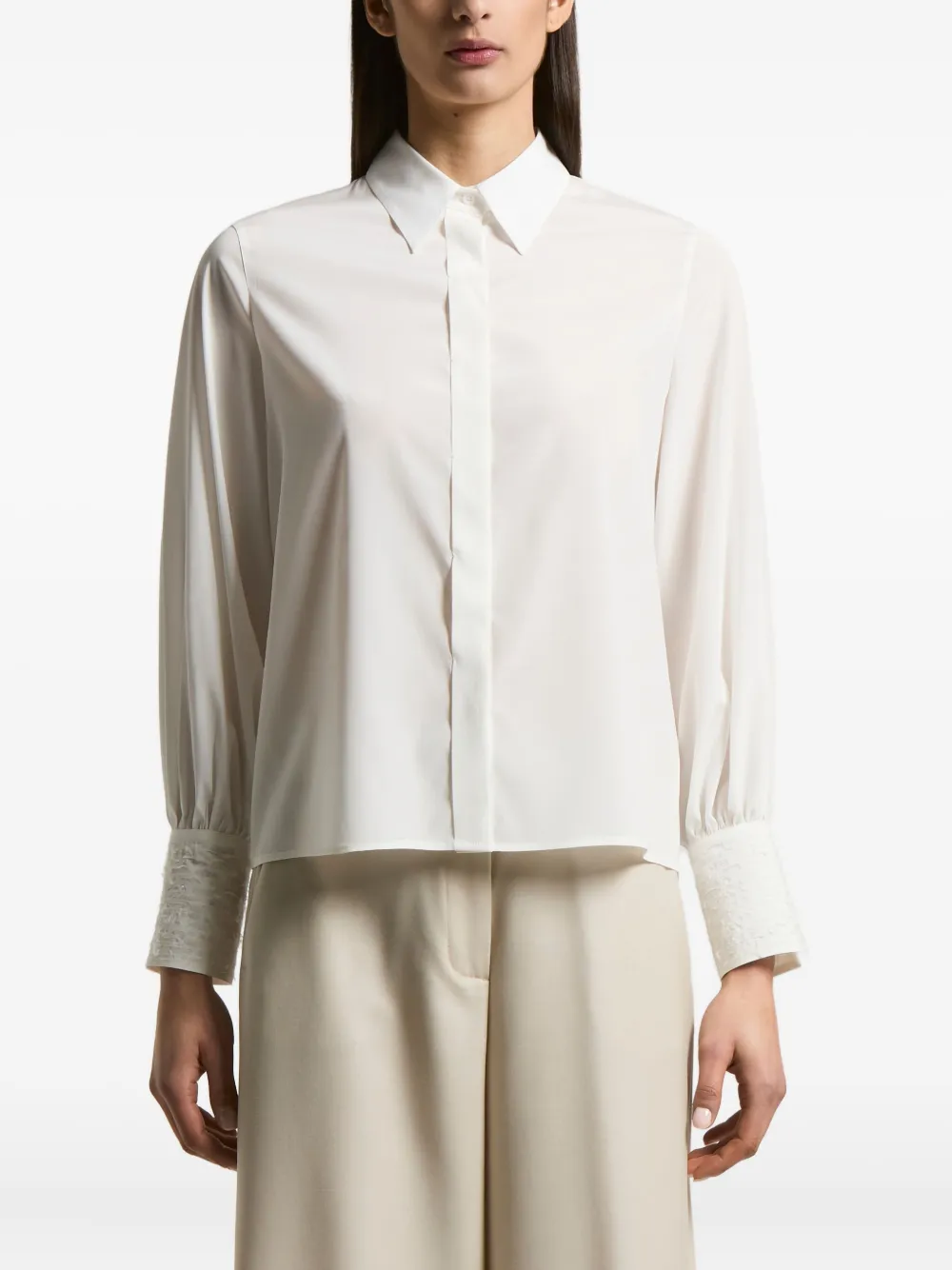 Peserico lace-cuff shirt | White | Image 1