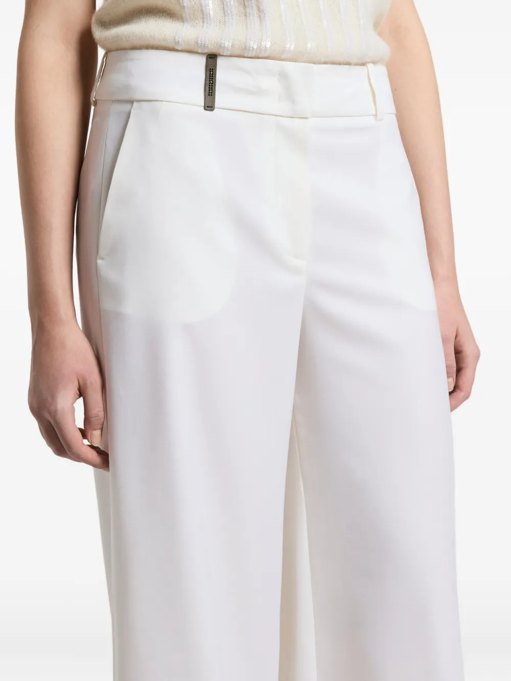 Peserico Wide-leg Trousers In White