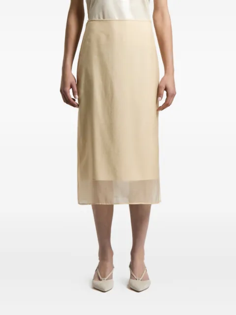 Peserico silk-panelled midi skirt