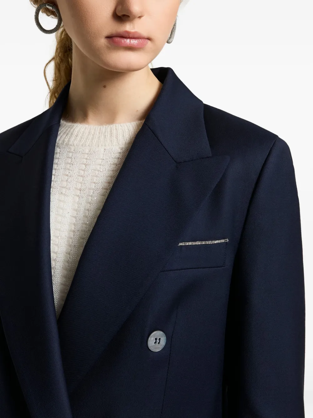 Peserico Blazer met dubbele rij knopen Blauw