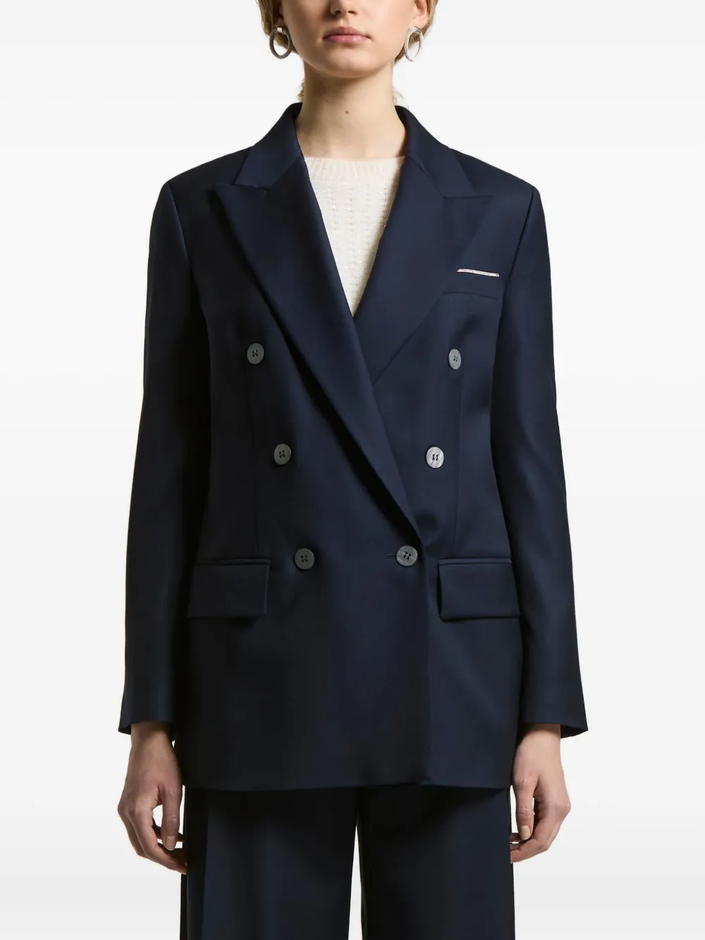 Peserico double-breasted blazer | Blue | Image 1