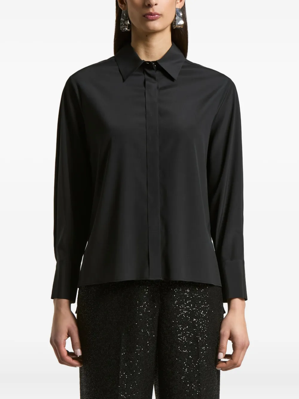 Peserico long-sleeve shirt | Black | Image 1