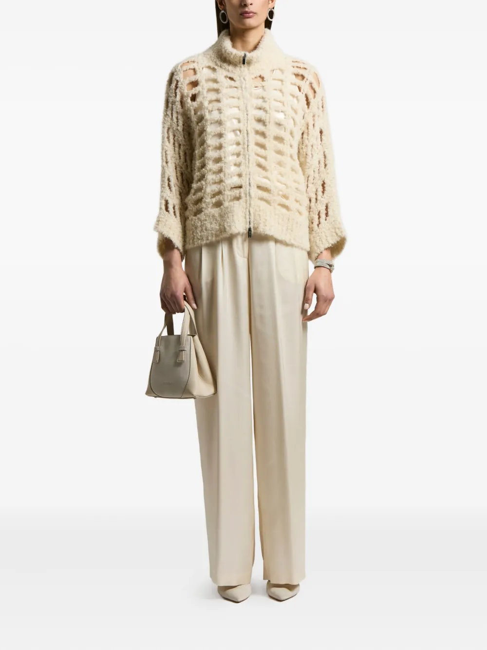 Peserico geometric cut-out cardigan | Cardigans | Image 2