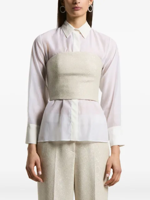 Peserico top strapless con detalle de lentejuelas