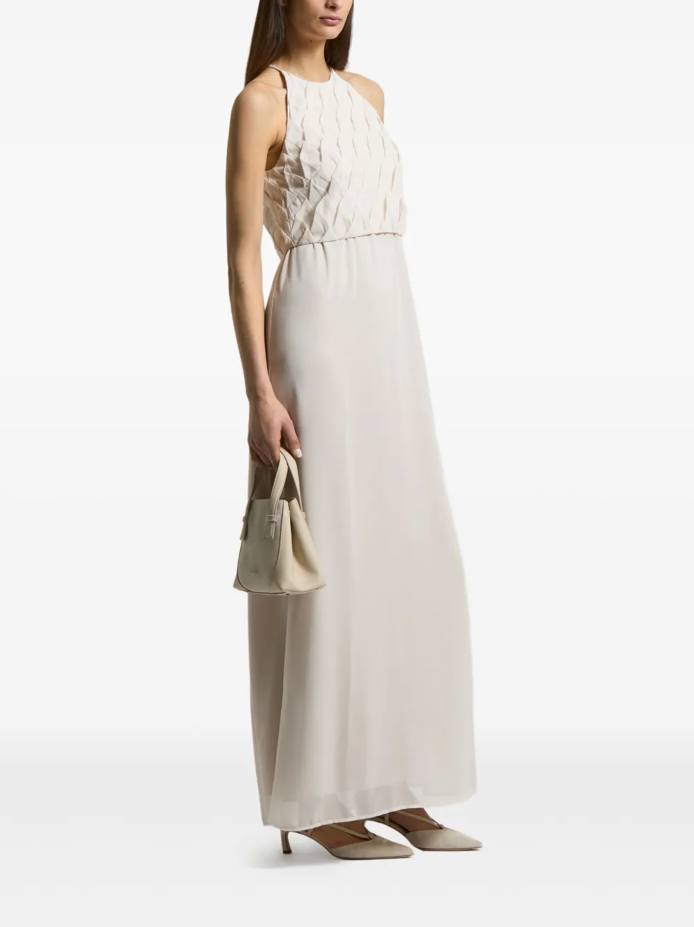 Peserico Geplooide maxi-jurk Grijs