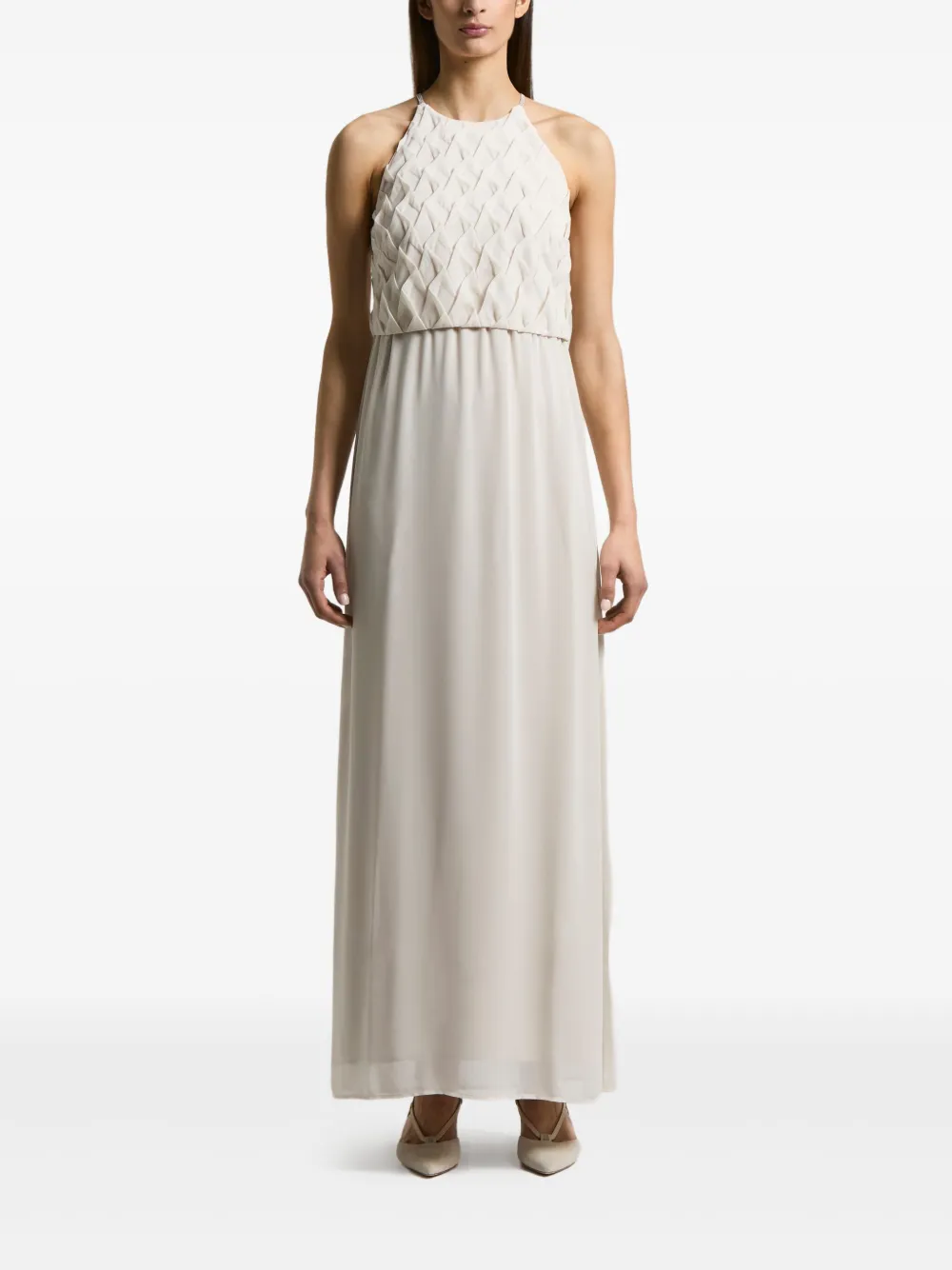 Peserico pleated maxi dress | Grey | Image 1