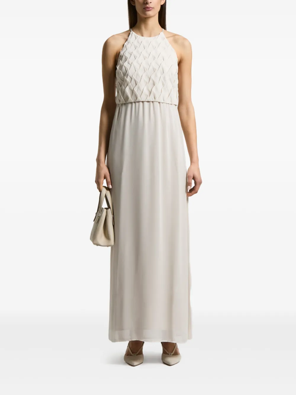Peserico Geplooide maxi-jurk - Grijs