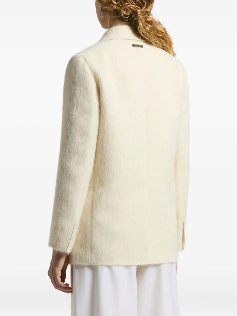 Peserico Blazer met enkele rij knopen Beige