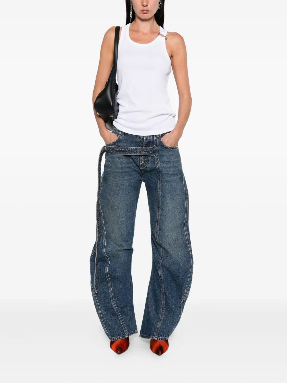 Jean Paul Gaultier cotton tank top Wit