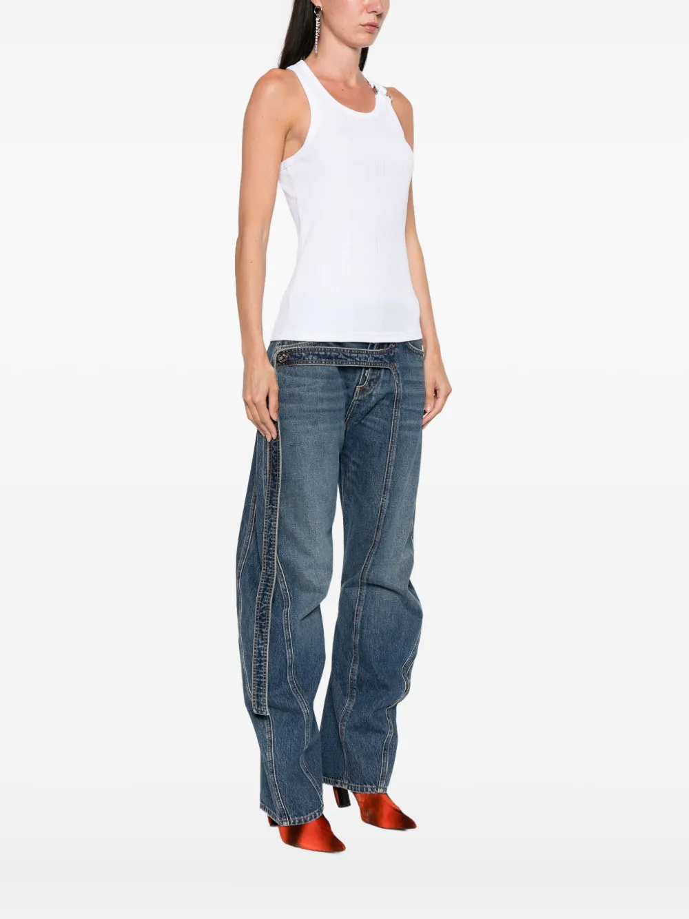 Jean Paul Gaultier cotton tank top Wit
