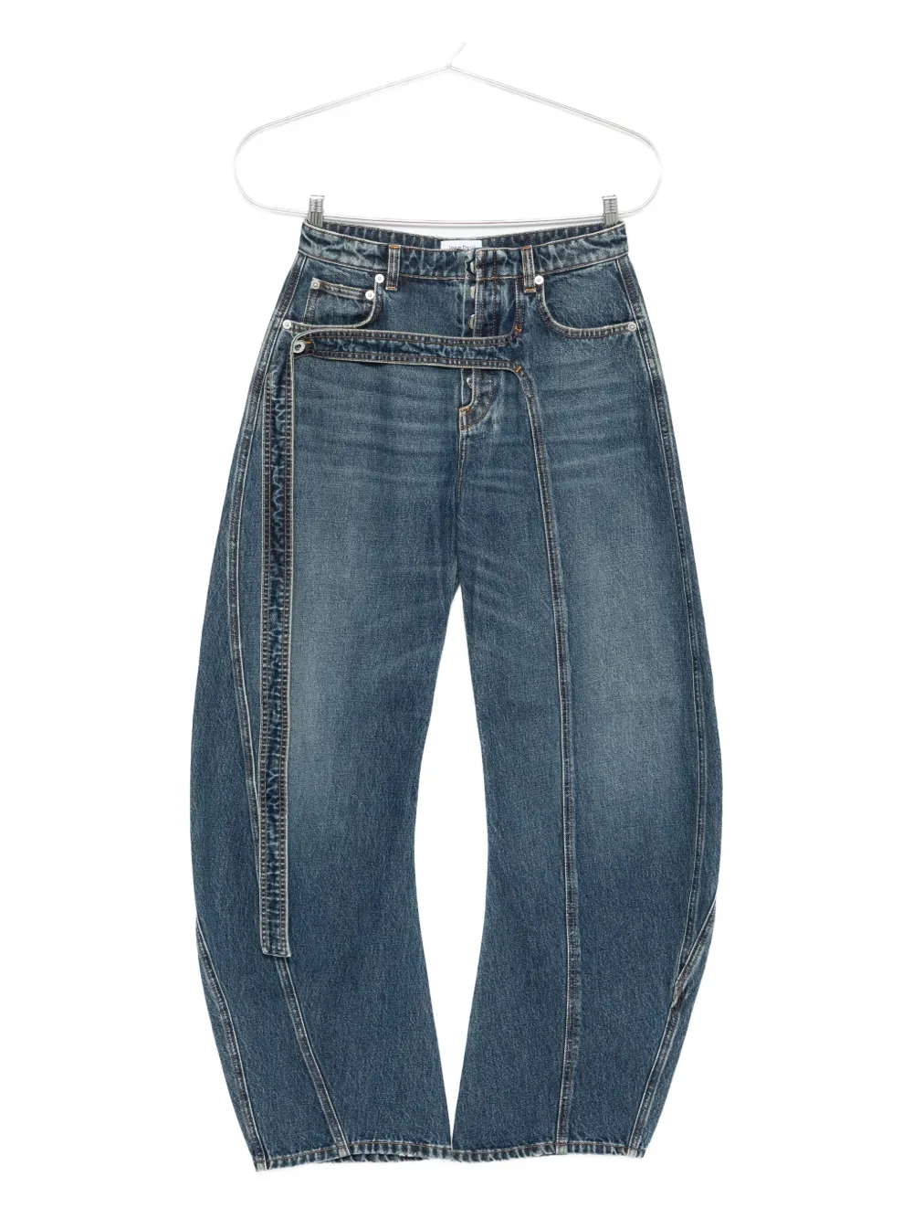 Jean Paul Gaultier panelled belted jeans Blauw
