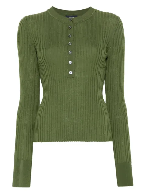 Soeur Blusa canelada com abotoamento frontal