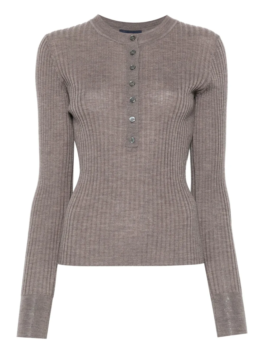 Soeur ribbed long-sleeve top | Brown | Image 1