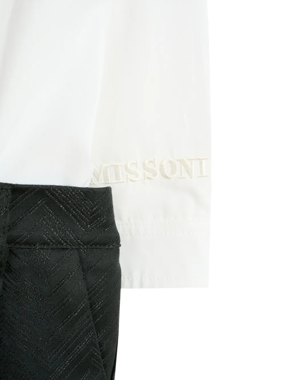 Missoni Kids Jumpsuit met chevron-patroon Wit