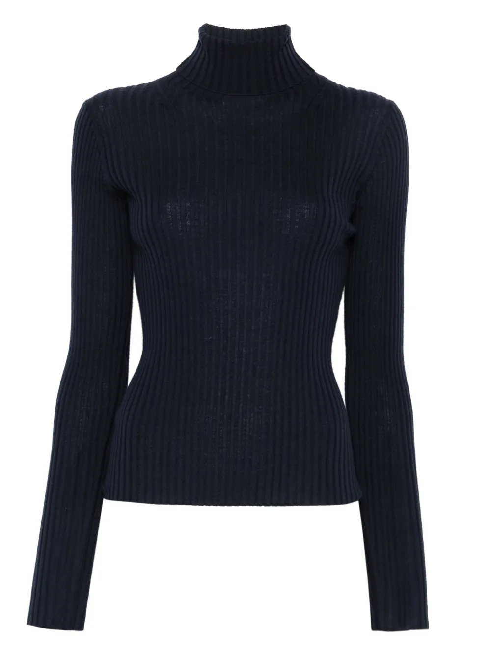 Soeur Geribbelde coltrui Blauw