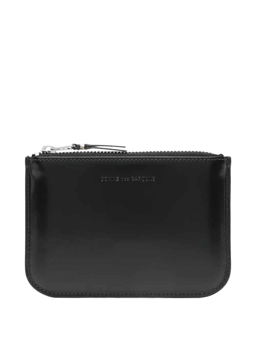 Comme Des Garçons Wallet Leren portemonnee met rits Zwart