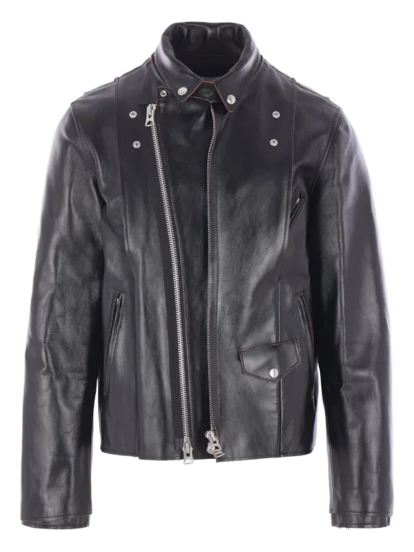 Sacai レザージャケット | ブラック | FARFETCH JP
