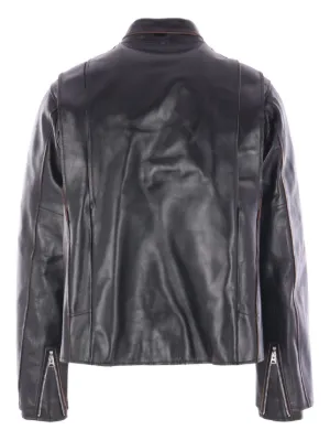 sacai 16SS 変形ライダースジャケット Sacai (サカイ) 16SS 変形フェイクダブルレザー シングル ライダース