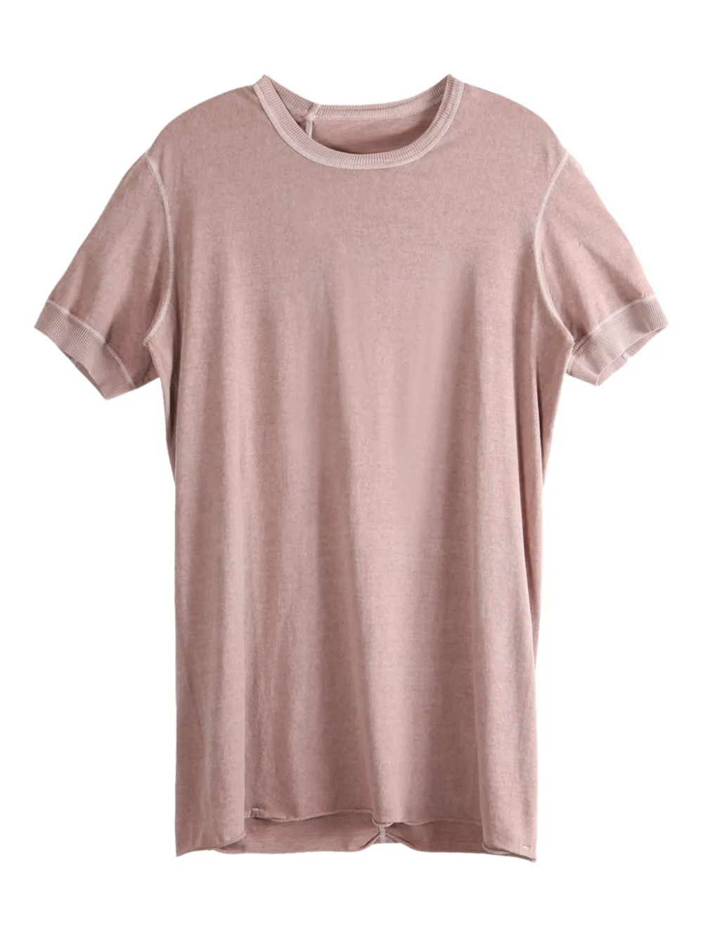 Boris Bidjan Saberi raw-edge T-shirt | Pink | Image 1