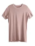 Boris Bidjan Saberi raw-edge T-shirt - Pink