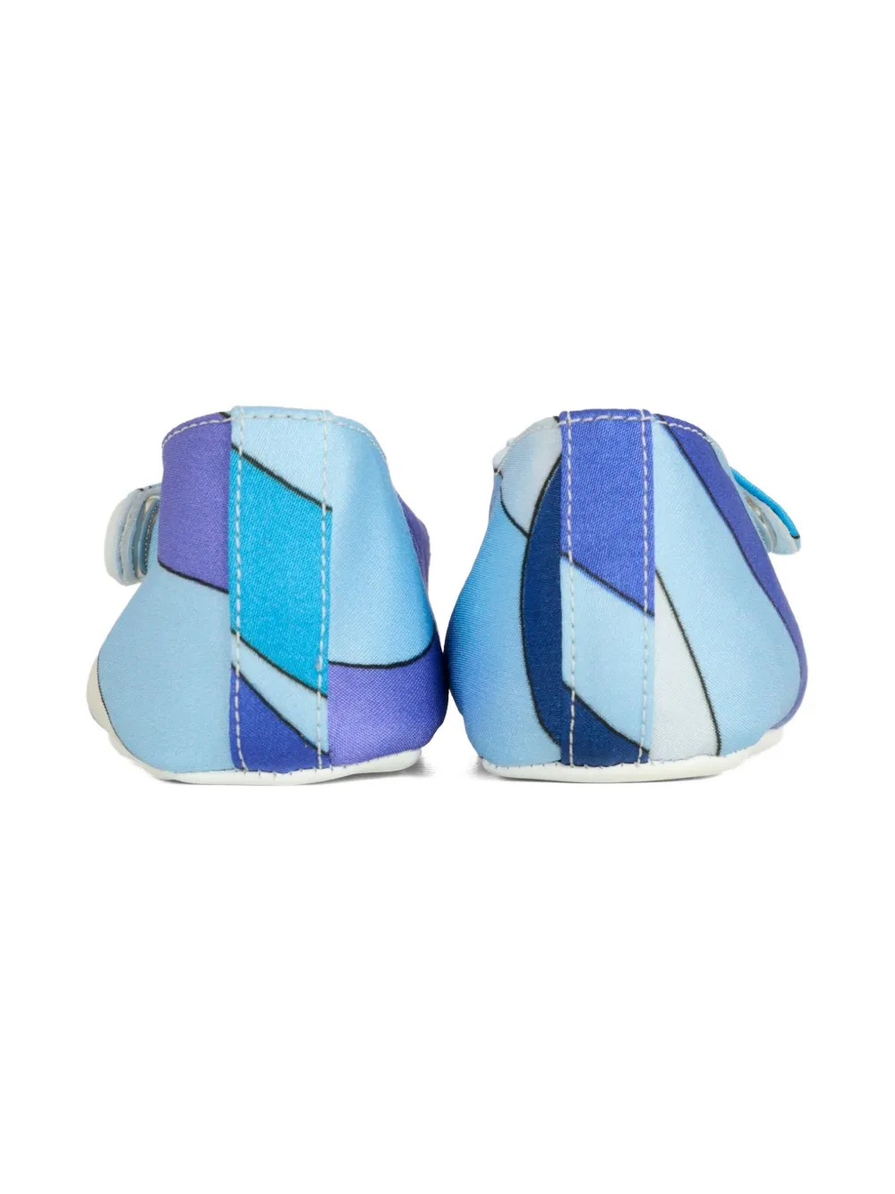 PUCCI Junior Iride-print Mary Jane ballet flats Blue