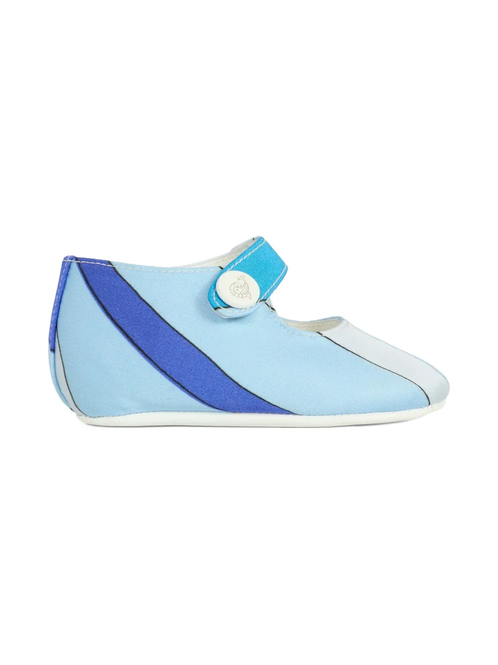 PUCCI Junior Iride-print Mary Jane ballet flats Blue