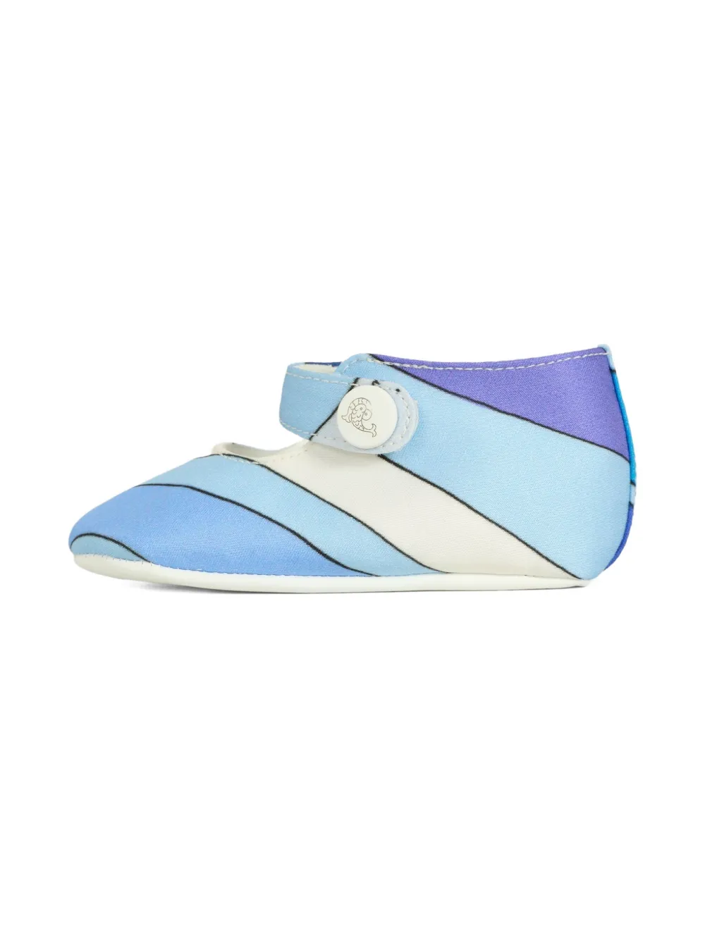 PUCCI Junior Iride-print Mary Jane ballet flats Blue