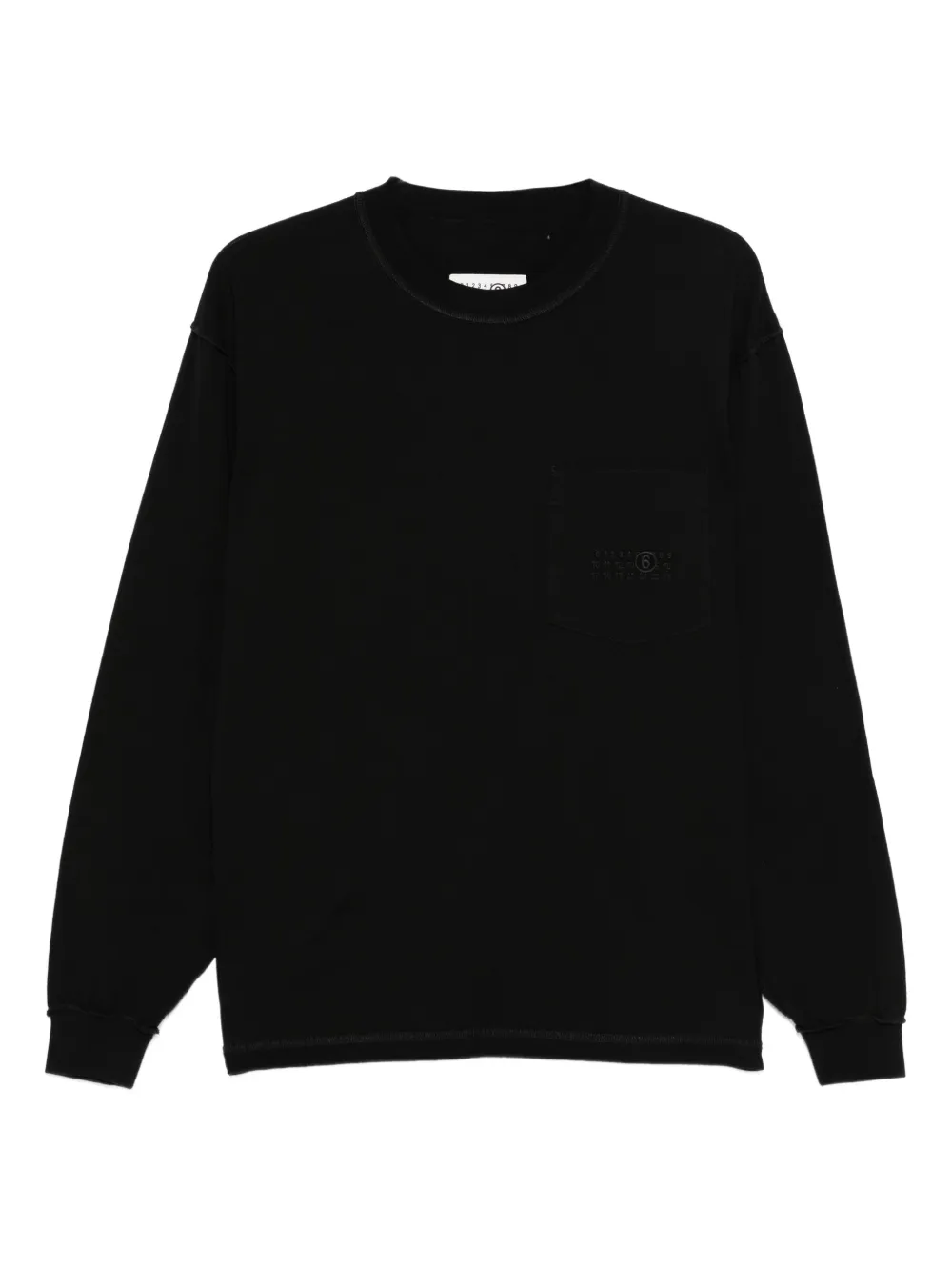 MM6 Maison Margiela pocket long-sleeve T-shirt Zwart