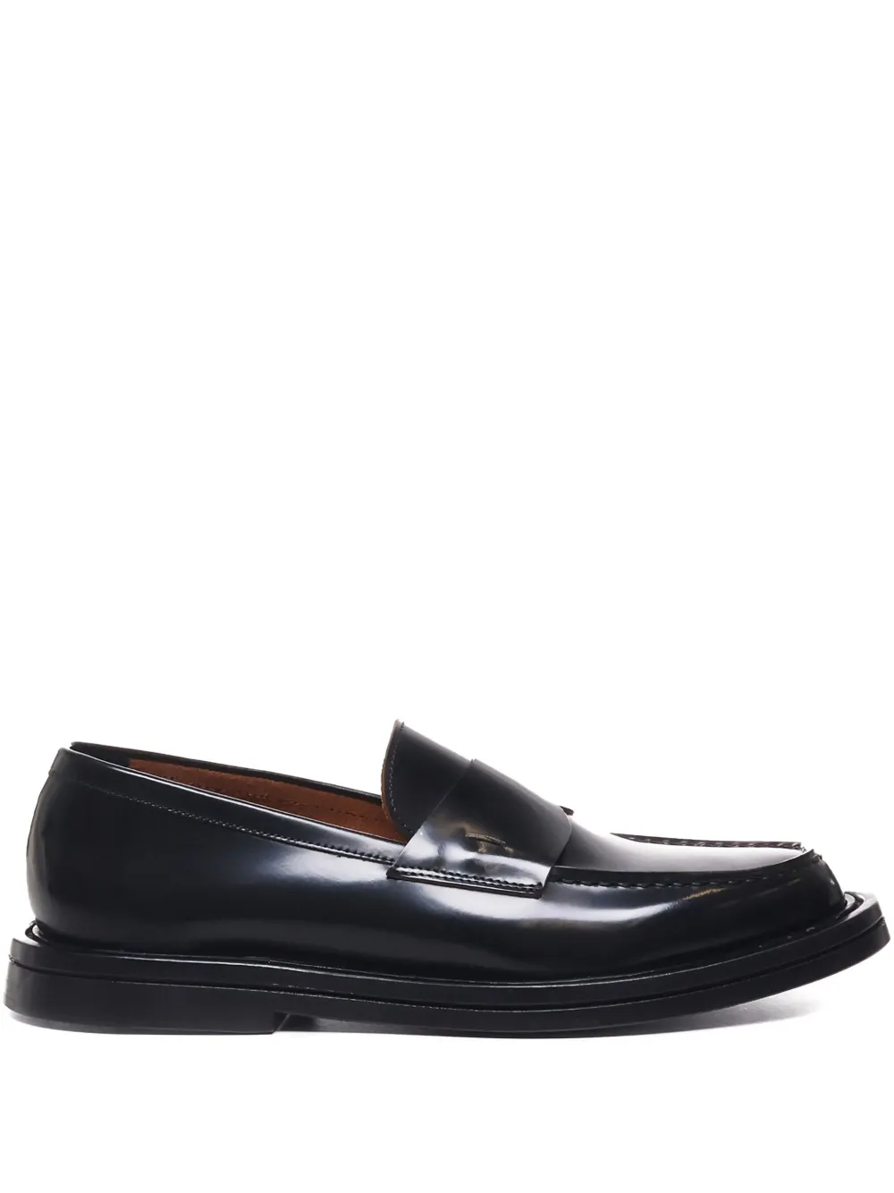 The Antipode polished leather loafers Black