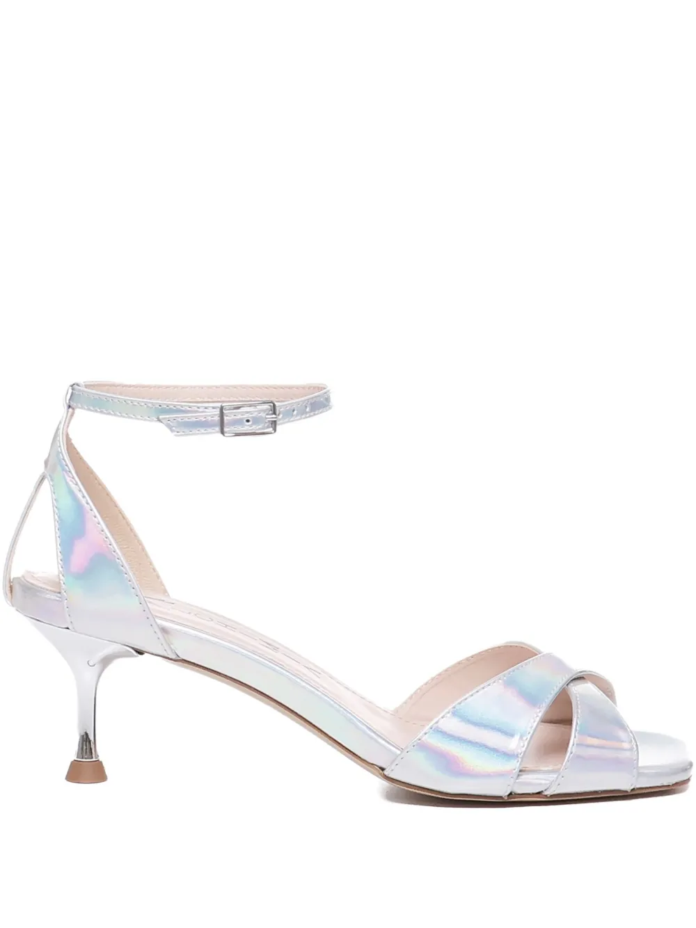 ALCHIMIA iridescent ankle-strap sandals - シルバートーン ALCHIMIA iridescent ankle-strap sandals - シルバートーン