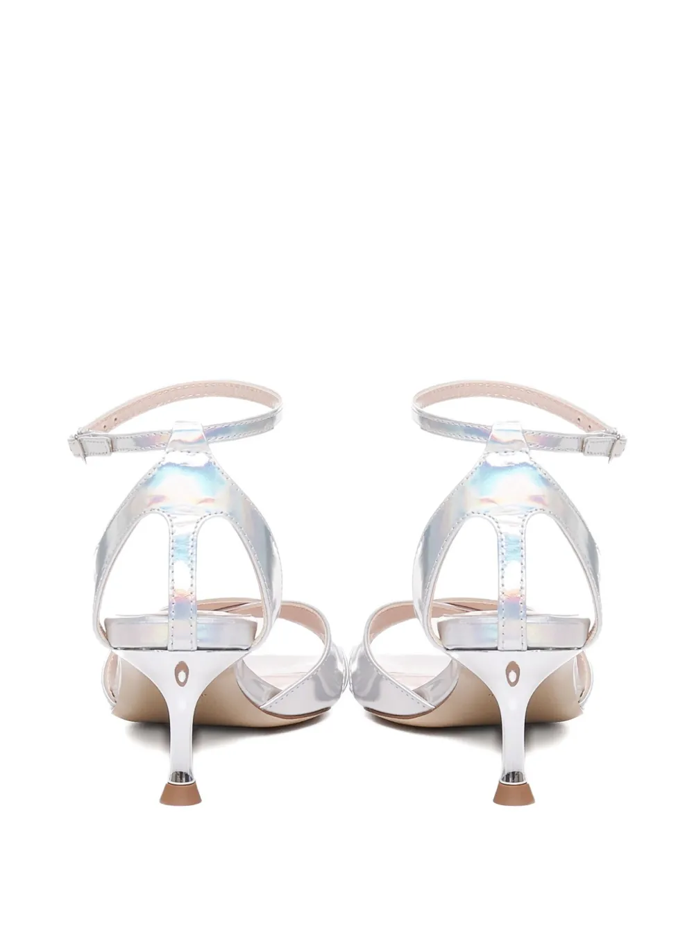 ALCHIMIA iridescent ankle-strap sandals Silver